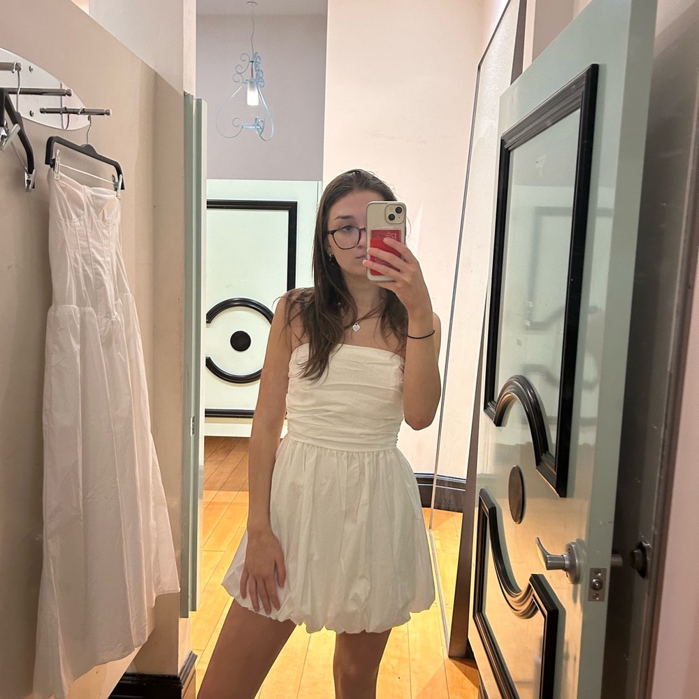 White Strapless Dress
